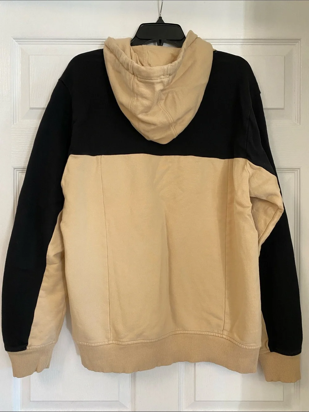 True Religion Two-Tone Black and Beige Hoodie